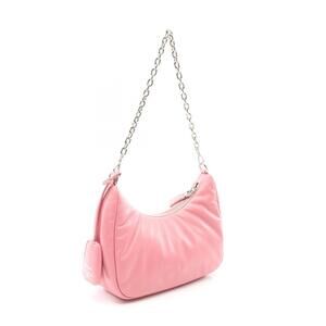 Prada Re Edition Bag Pink Riamo Shoulder Leather Embroidered FI Drill